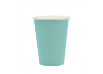 25 BICCHIERI BIODEGRADABILI CC.200 ACQUA MARINA