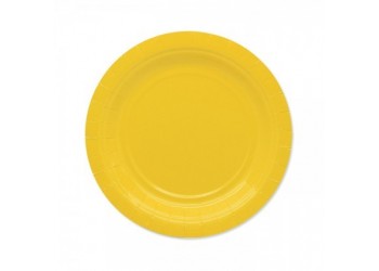 25 PIATTI BIODEGRADABILI CM.18 GIALLI