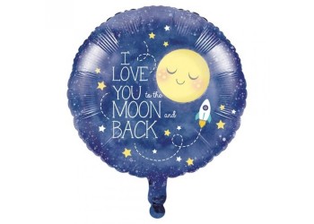 PALLONCINO FOIL 18" MOON AND BACK CM.45