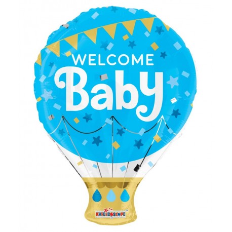 PALLONCINO 18" WELCOME BABY MONGOLFIERA BLUE