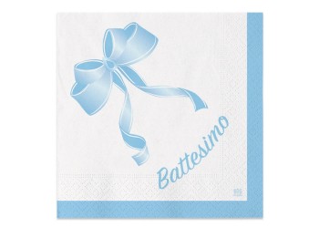 20 TOVAGLIOLI 33X33 BATTESIMO CELESTE