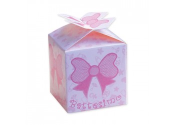 25 SCATOLINE 5X7X5CM BATTESIMO ROSA