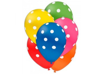 100 PALLONCINI 11" POIS ASSORTITO
