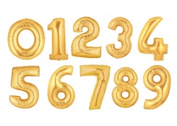 PALLONE NUMERALE ORO CM.35