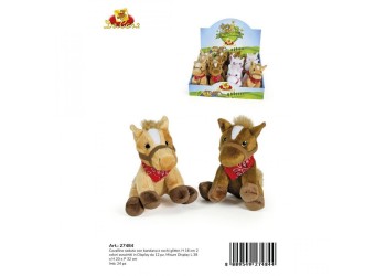 PELUCHE CAVALLINI CON BANDANA CM.16