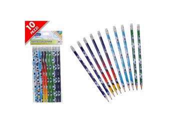 MATITE CON GOMMA PZ.10 CALCIO